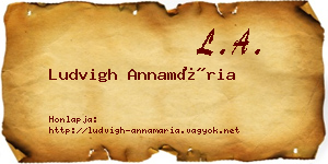 Ludvigh Annamária névjegykártya